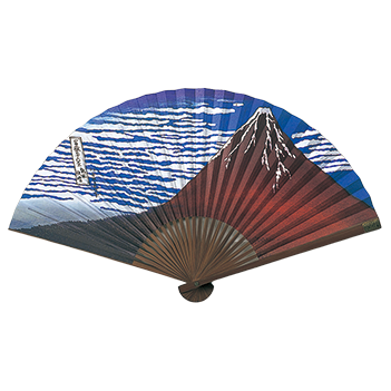5015 和柄扇子　北斎・赤富士