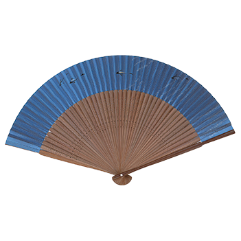 531 京扇子　紺パール地　鮎