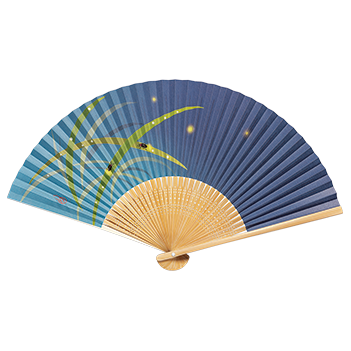 5701 紳士用紙扇子　笹にホタル